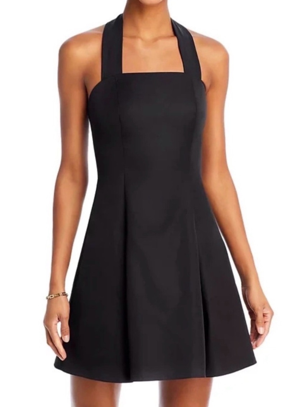 Aqua NWT Halter Mini Dress Black Feminine Cocktail Party size M